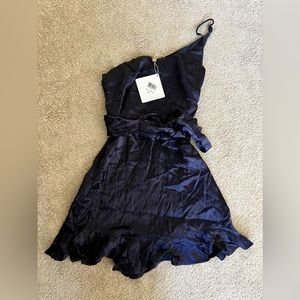 COPY - Blue satin dress